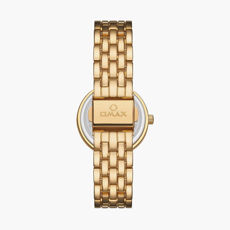 OMAX ساعة أنالوج ذهبية للنساء - Image 3